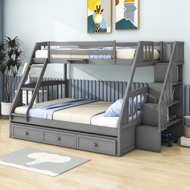 Hazzard twin over full bunk bed harriet bee bed frame hotsell